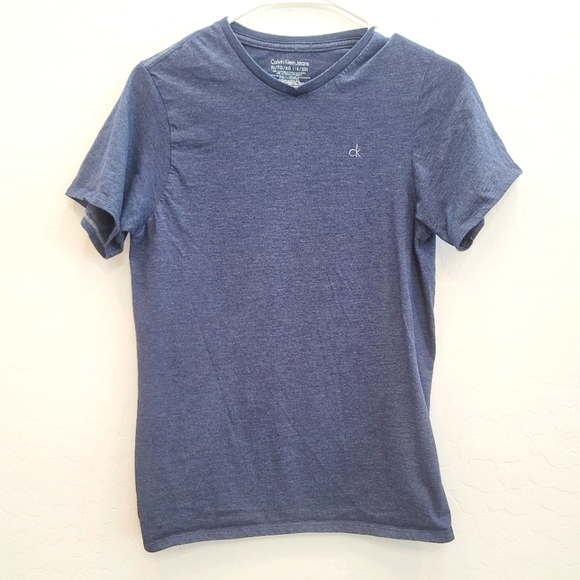 💕 Calvin Klein Jeans Blue Short Sleeves Pullover Top Kid's Size XL - Picture 1 of 9